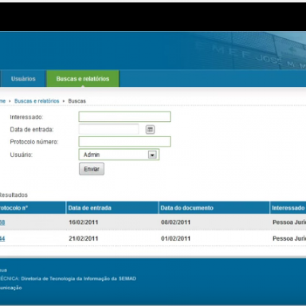 Sistema de protocolo feito em Joomla!